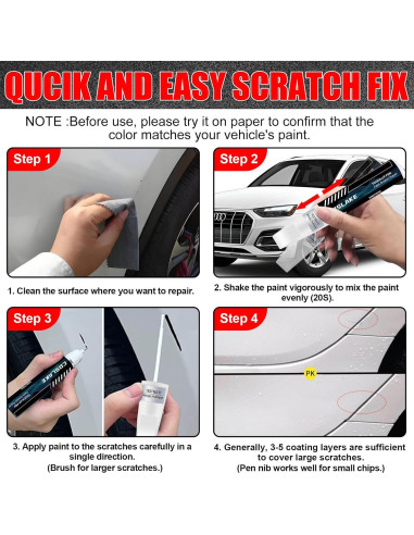 Pintura de Retoque COSLAKE 12ml Blanco Glaciar Metálico Audi