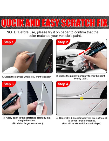 Pintura de Retoque COSLAKE 12ml Blanco Glaciar Metálico Audi