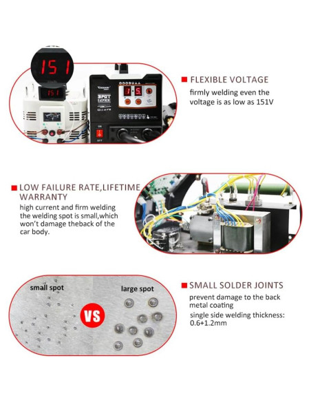 Extractor de Abolladuras Soldador de Puntos WANBANG F90E 3KW