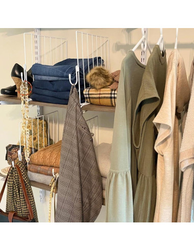 Divisores de Closet Evelots 6 Piezas con Ganchos, 30 cm