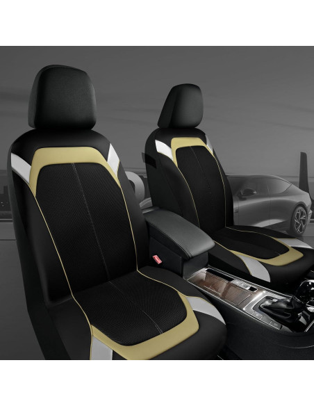 Funda de Asiento de Coche PIC AUTO Beige y Plateada Universal