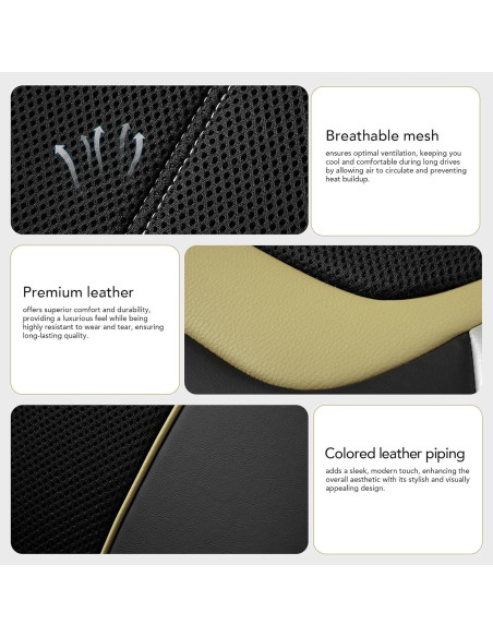 Funda de Asiento de Coche PIC AUTO Beige y Plateada Universal