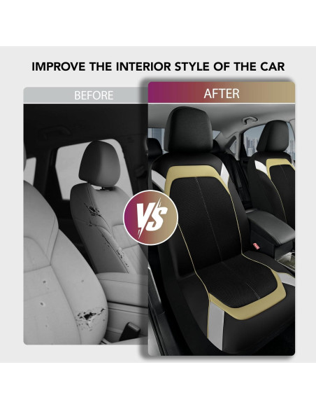 Funda de Asiento de Coche PIC AUTO Beige y Plateada Universal