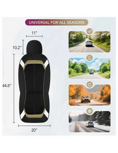 Funda de Asiento de Coche PIC AUTO Beige y Plateada Universal