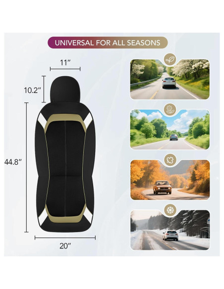 Funda de Asiento de Coche PIC AUTO Beige y Plateada Universal