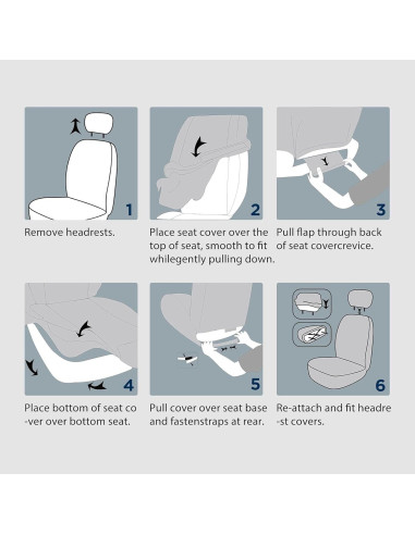 Funda de Asiento de Coche PIC AUTO Beige y Plateada Universal