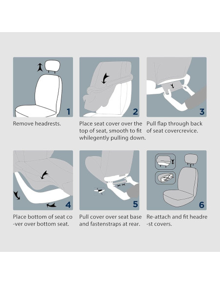 Funda de Asiento de Coche PIC AUTO Beige y Plateada Universal