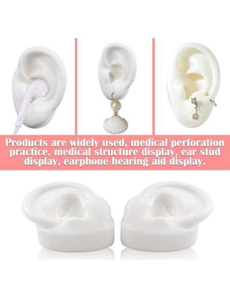 Modelo de Oreja de Silicona YOLUFER 5.8x3.5cm 2 Piezas