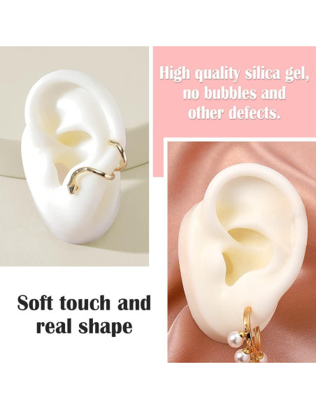 Modelo de Oreja de Silicona YOLUFER 5.8x3.5cm 2 Piezas