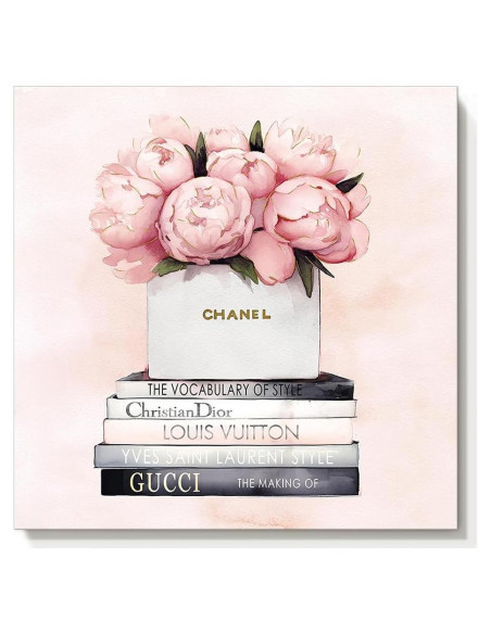 Arte de Pared Lienzo Chanel 30x30 cm Decoración Elegante