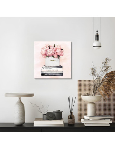 Arte de Pared Lienzo Chanel 30x30 cm Decoración Elegante