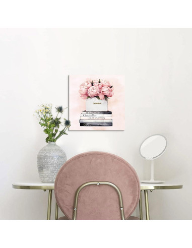 Arte de Pared Lienzo Chanel 30x30 cm Decoración Elegante