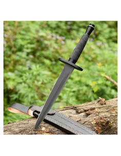 Daga Militar V42 Sykes Fairbairn AJSANITY con Funda de Cuero