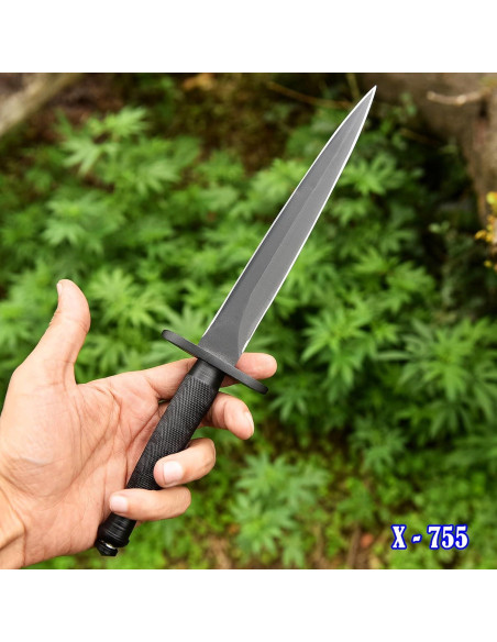 Daga Militar V42 Sykes Fairbairn AJSANITY con Funda de Cuero