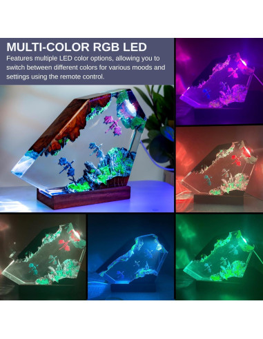 Lámpara de Resina de Dragón LIGH9LAMP 16 Colores LED USB