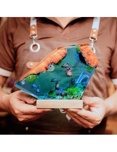 Lámpara de Resina de Dragón LIGH9LAMP 16 Colores LED USB