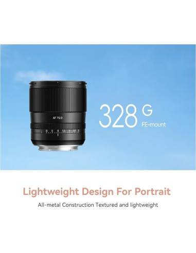 Lente TTArtisan AF 75mm F2 para Cámaras Sony E-Mount