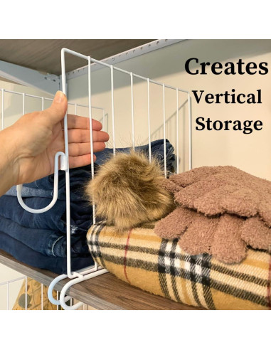 Divisores de Closet Evelots 6 Piezas con Ganchos, 30 cm