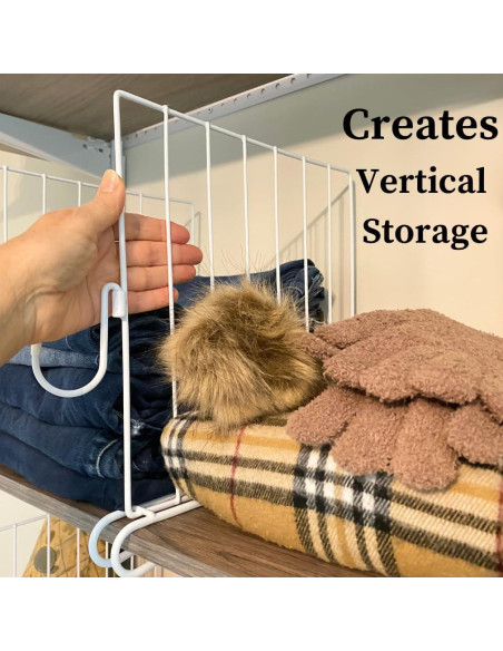 Divisores de Closet Evelots 6 Piezas con Ganchos, 30 cm