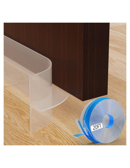 Burlete de Silicona en T SILIENTWERK 6.1m x 3.48cm Transparente