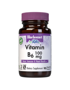 Vitamina B6 100 mg BlueBonnet - 60 Cápsulas Veganas Sin Gluten