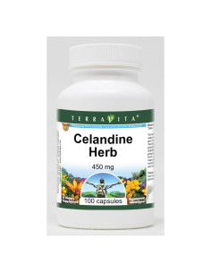 Cápsulas de Hierba de Celandina 450 mg TerraVita - 100 Unidades