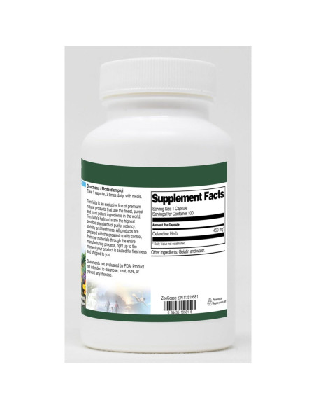 Cápsulas de Hierba de Celandina 450 mg TerraVita - 100 Unidades