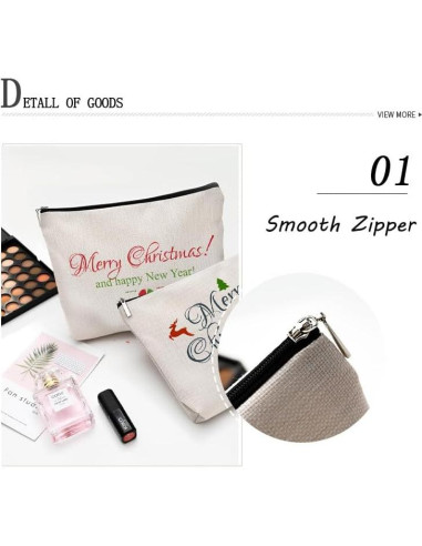 Bolsa Cosmética de Corgi NONETH - 25x17 cm, Lino Impermeable