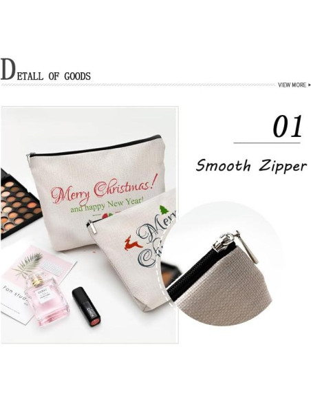 Bolsa Cosmética de Corgi NONETH - 25x17 cm, Lino Impermeable