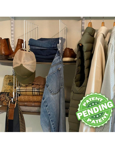 Divisores de Closet Evelots 6 Piezas con Ganchos, 30 cm