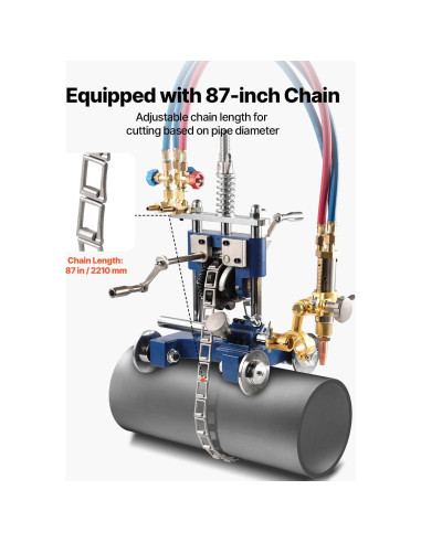 Cortador de Tubos Manual VEVOR CG2-11Y 0.2-2" Ajustable