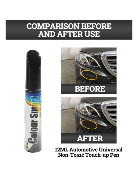 Bolígrafo de Pintura Zlirfy para Rayones de Carro Negro