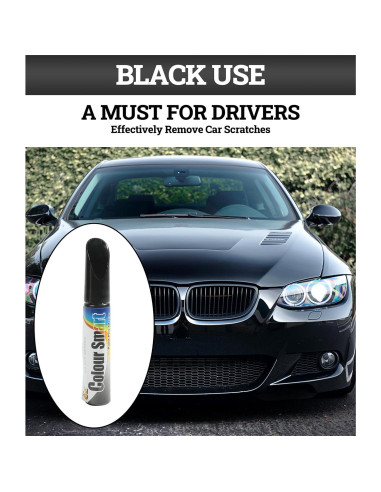 Bolígrafo de Pintura Zlirfy para Rayones de Carro Negro