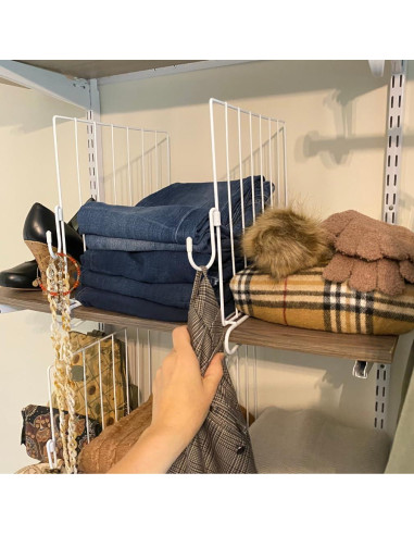 Divisores de Closet Evelots 6 Piezas con Ganchos, 30 cm