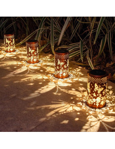 Linterna Solar Colgante DIBIEECN Mariposa LED Jardín 18cm 2