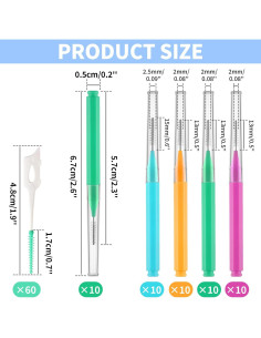 Set de Cepillos Interdentales Svalor 100 Piezas Multicolor 2