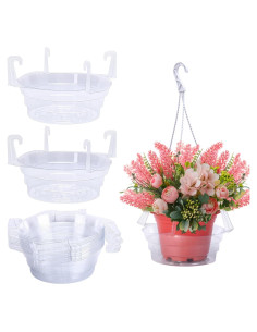 Bandejas de Goteo para Plantas Colgantes Adnee 15 Pcs 25.4 cm