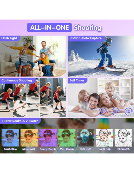 Cámara Instantánea para Niños Mvnhfso P310 10MP 32GB