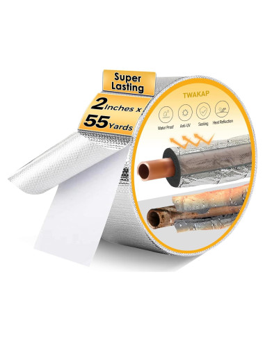 Cinta Aislante de Fibra de Vidrio TWAKAP 5cm x 50m Plata