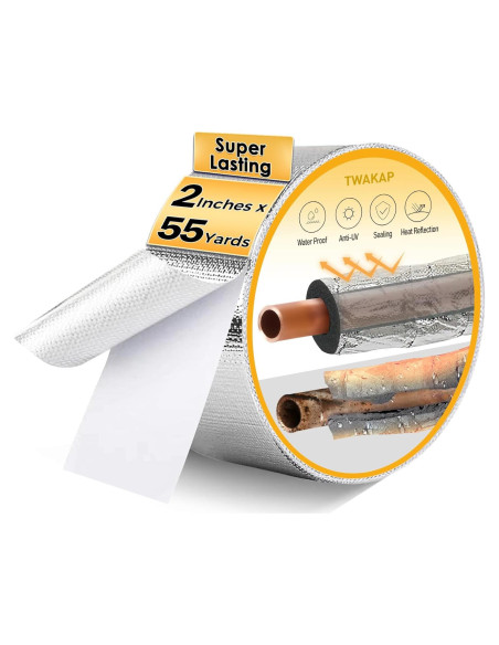 Cinta Aislante de Fibra de Vidrio TWAKAP 5cm x 50m Plata