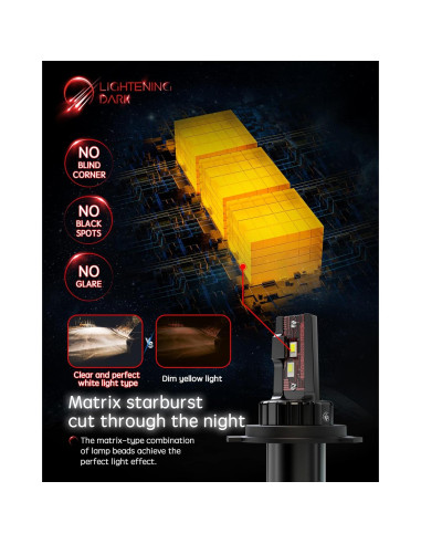 Bombillas de Niebla H4 LIGHTENING DARK 6500K 2 Piezas