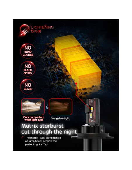 Bombillas de Niebla H4 LIGHTENING DARK 6500K 2 Piezas