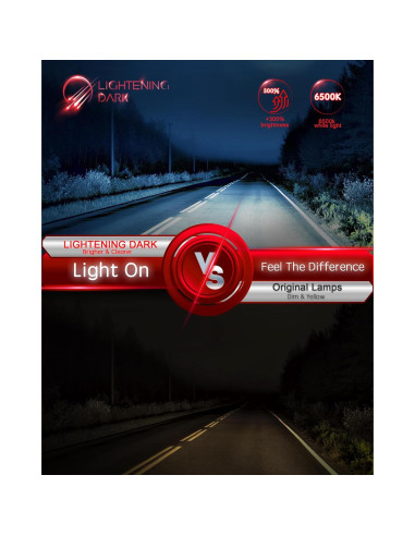 Bombillas de Niebla H4 LIGHTENING DARK 6500K 2 Piezas