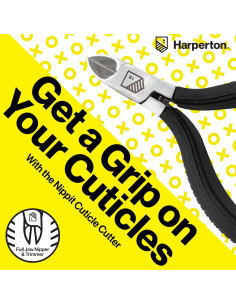 Cortador de Cutículas Harperton Nippit - Acero Inoxidable Ergonómico 2
