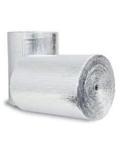 Aislante Reflectante de Burbuja Doble R8 Plata 0.30m x 1.52m