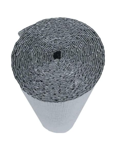 Aislante Reflectante de Burbuja Doble R8 Plata 0.30m x 1.52m