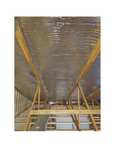 Aislante Reflectante de Burbuja Doble R8 Plata 0.30m x 1.52m