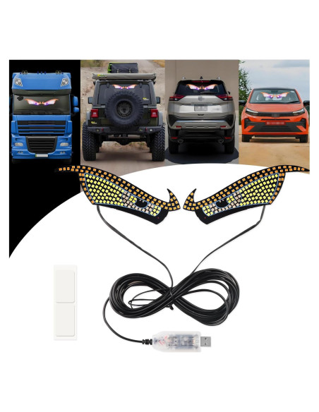 Luces LED Ojos del Diablo DYNVEX Ámbar para Vehículos 2 PCS