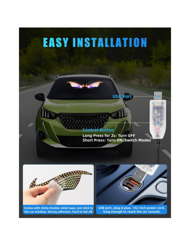 Luces LED Ojos del Diablo DYNVEX Ámbar para Vehículos 2 PCS