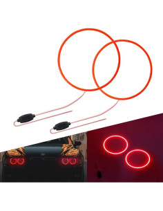 Anillos Halo de Ojos de Ángel Juren 140mm LED Rojo 2